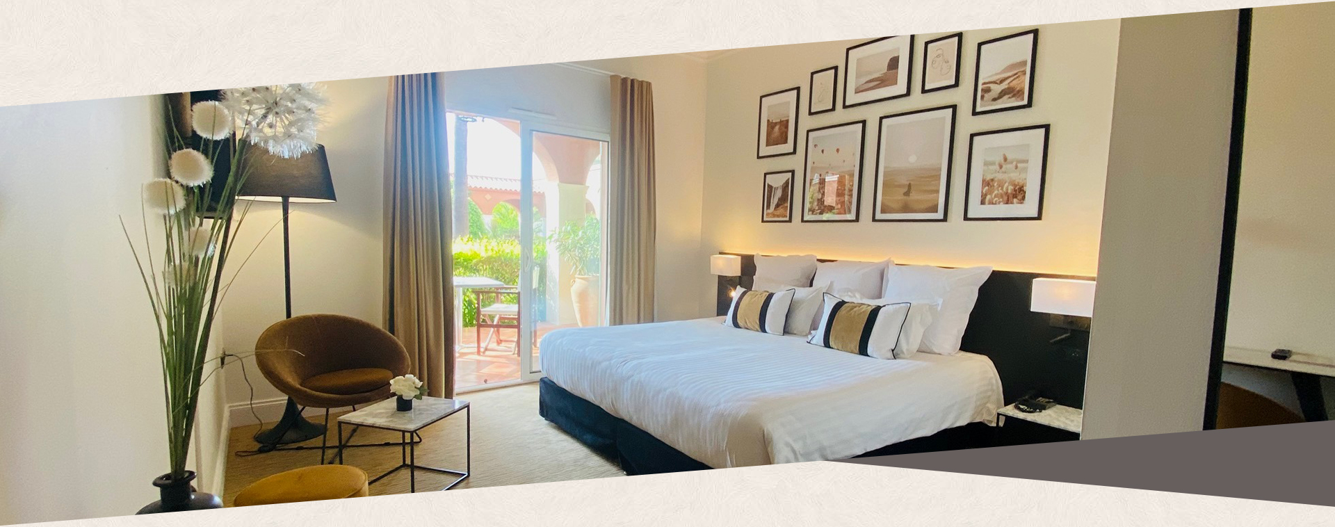 Vue d’une chambre avec vue sur le golf du Palmyra Golf hôtel 4 étoiles au Cap d’Agde
