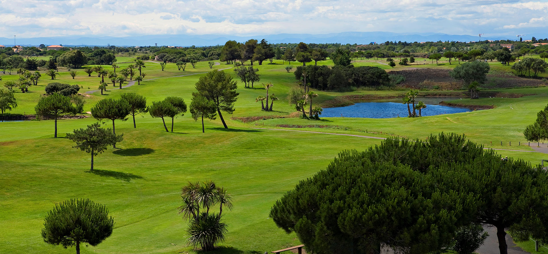 Parcours der Golfanlage in Le Cap d’Agde am Rand des Palmyra Golf Hotels in Okzitanien