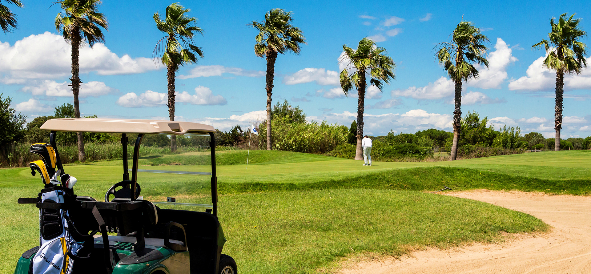 Golf course in Cap d’Agde alongside the Palmyra Golf hotel in Occitanie