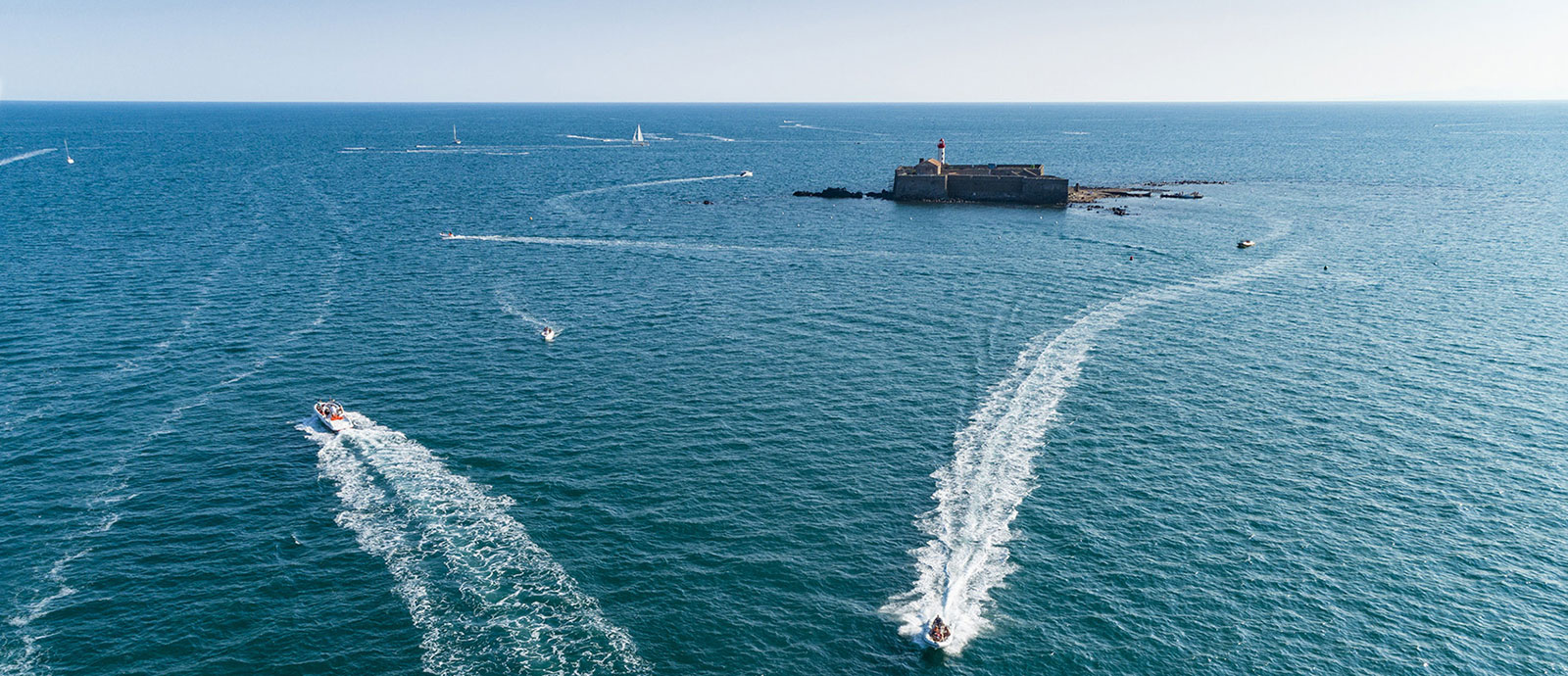 Vue aérienne du Fort Brescou